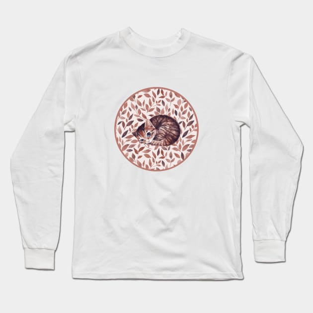 Sleepy cat Long Sleeve T-Shirt by Gribanessa